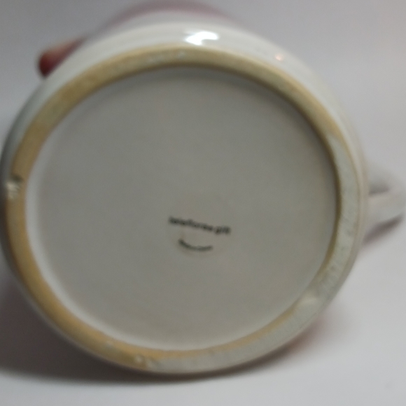 Teleflora Pink Iridescent Reactive Glaze Heart Stone Stoneware Pitcher 6.5" Vase - Picture 6 of 7